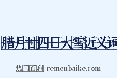 腊月廿四日大雪近义词是什么意思的图片